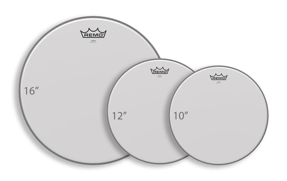 Kit de Peles Remo Emperor Coated Tons 10",12",16" Filme Duplo Porosa (10469) Made in USA