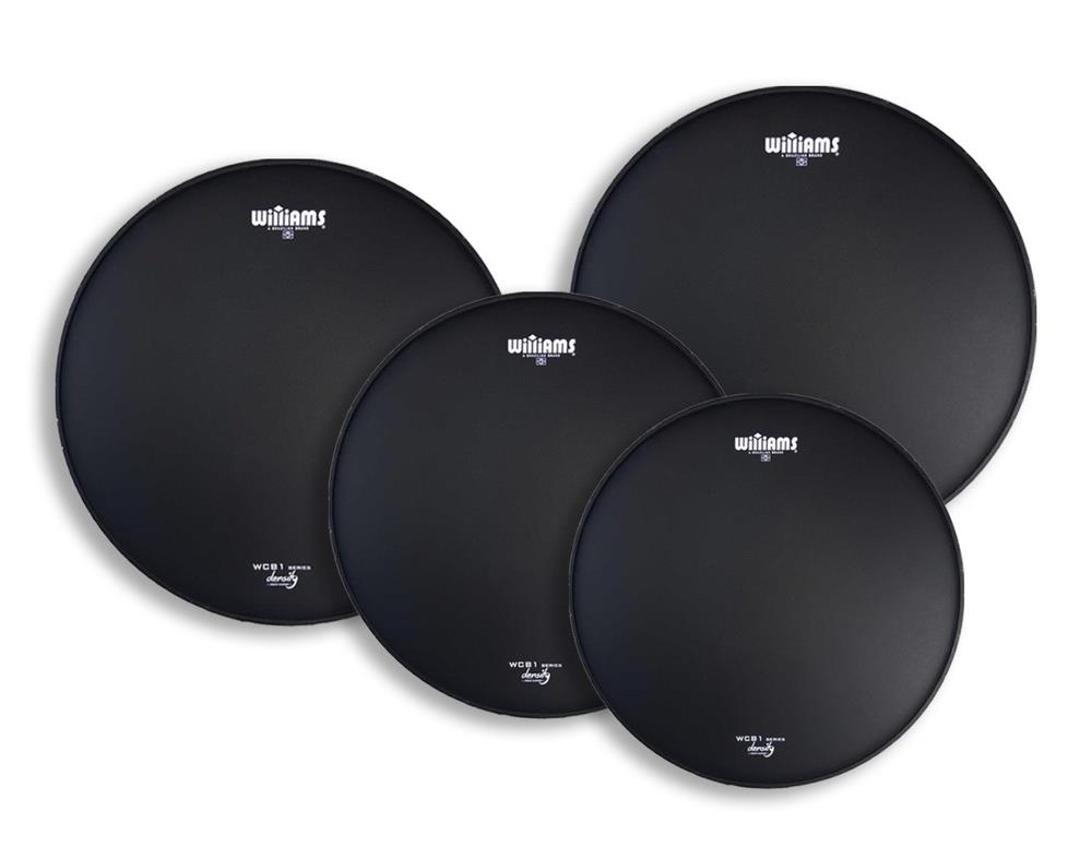 Kit de Peles Williams Density WCB1 Black Coated 10", 12", 14", 14" (caixa) porosa clássica preta