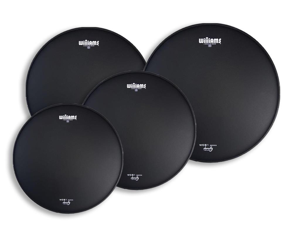 Kit de Peles Williams Density WCB1 Black Coated 12", 13", 16", 14" (caixa) porosa clássica preta