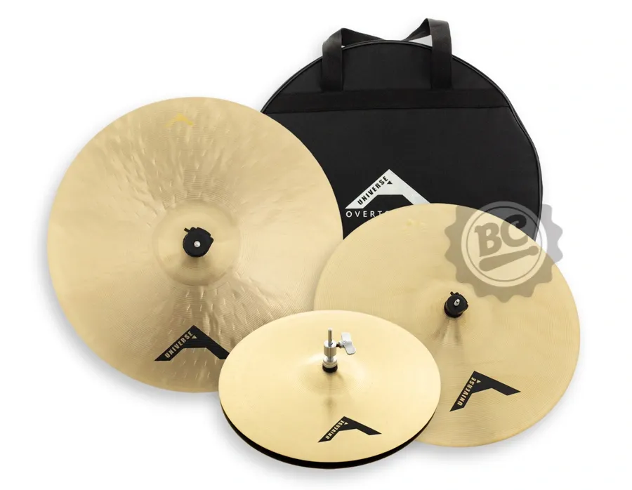 Kit de Pratos Avatar Universe B20 com Crash 16", Ride 20", Chimbal 14" e Bag (Bronze B20) Traditional