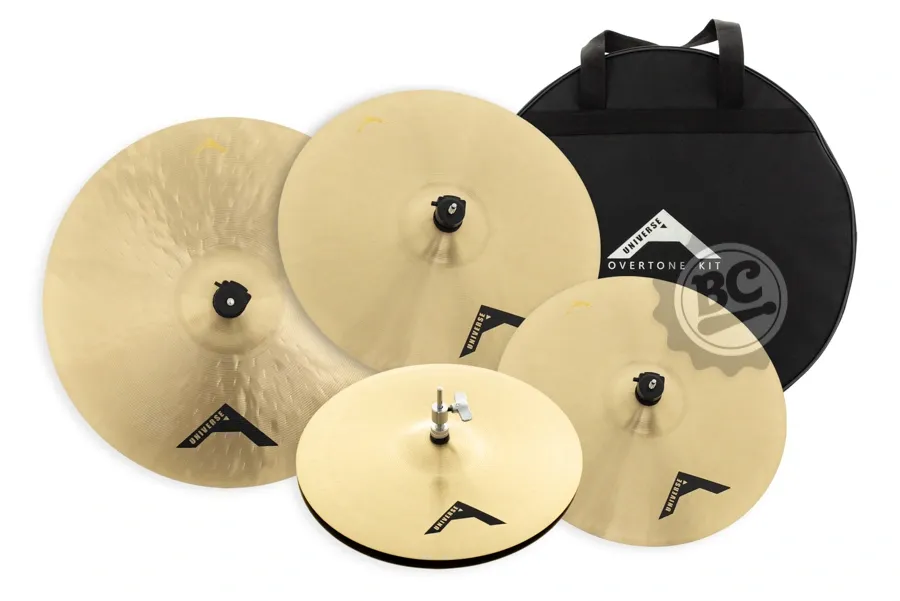 Kit de Pratos Avatar Universe Overtone B20 Full Crashes 16" e 18", Ride 22", Chimbal 14" e Bag (Bronze B20)