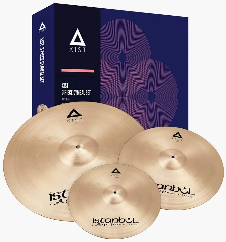 Kit de Pratos Istanbul Agop Xist Traditional IXS3 com Crash 16", Chimbal 14", Ride 20" e Bag