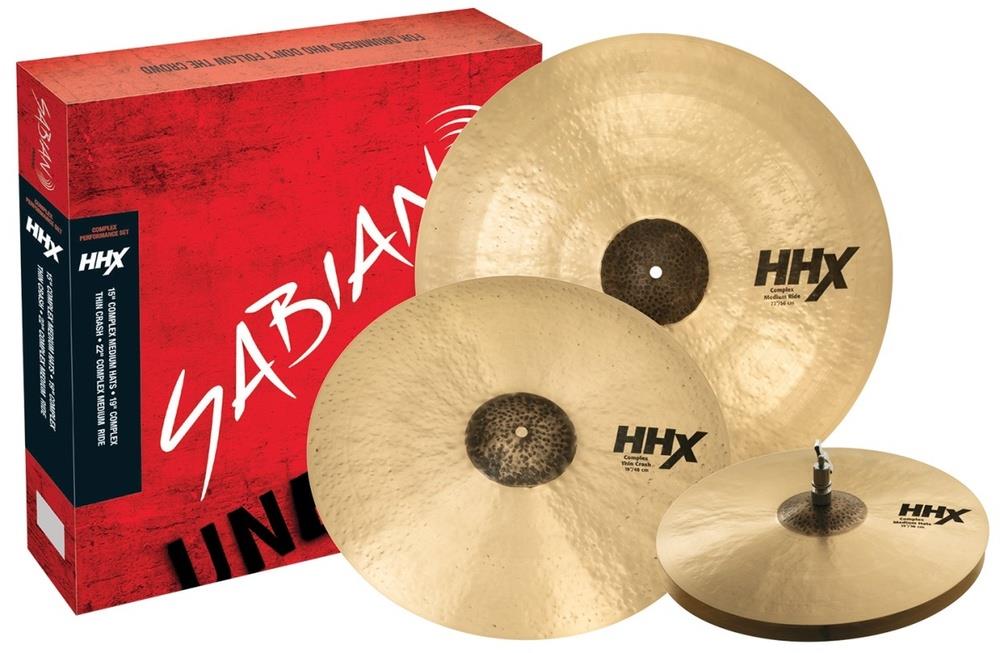 Kit de Pratos Sabian HHX Complex Performance com Chimbal 15", Crash 19" e Ride 22" 15005XCN