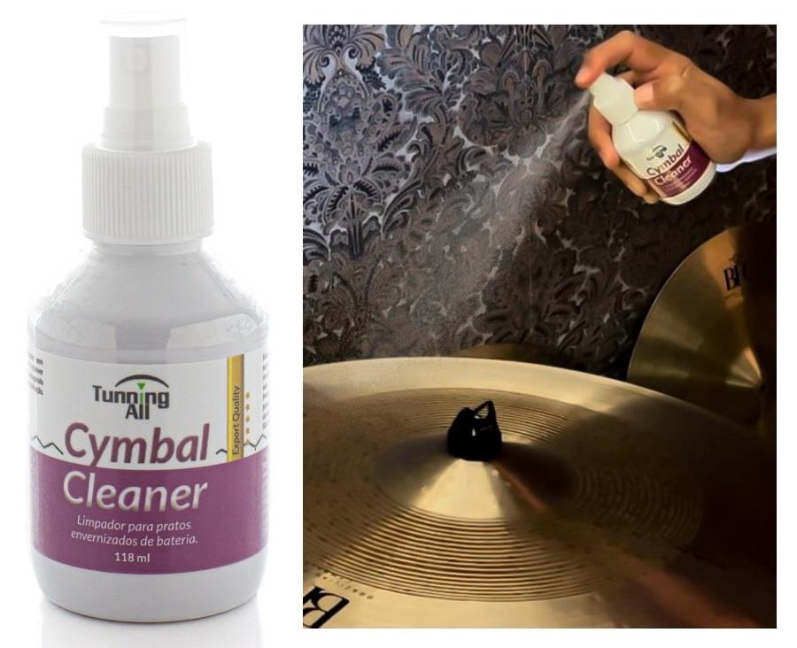 Limpador de Pratos Tunning All Cymbal Cleaner Spray compatível com todas as marcas e modelos