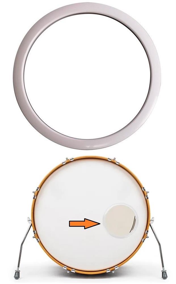 Molde para Furo no Bumbo Gibraltar SC-GPHP-6W Branco com 6" Proteja e Decore o Furo do Bumbo 025754
