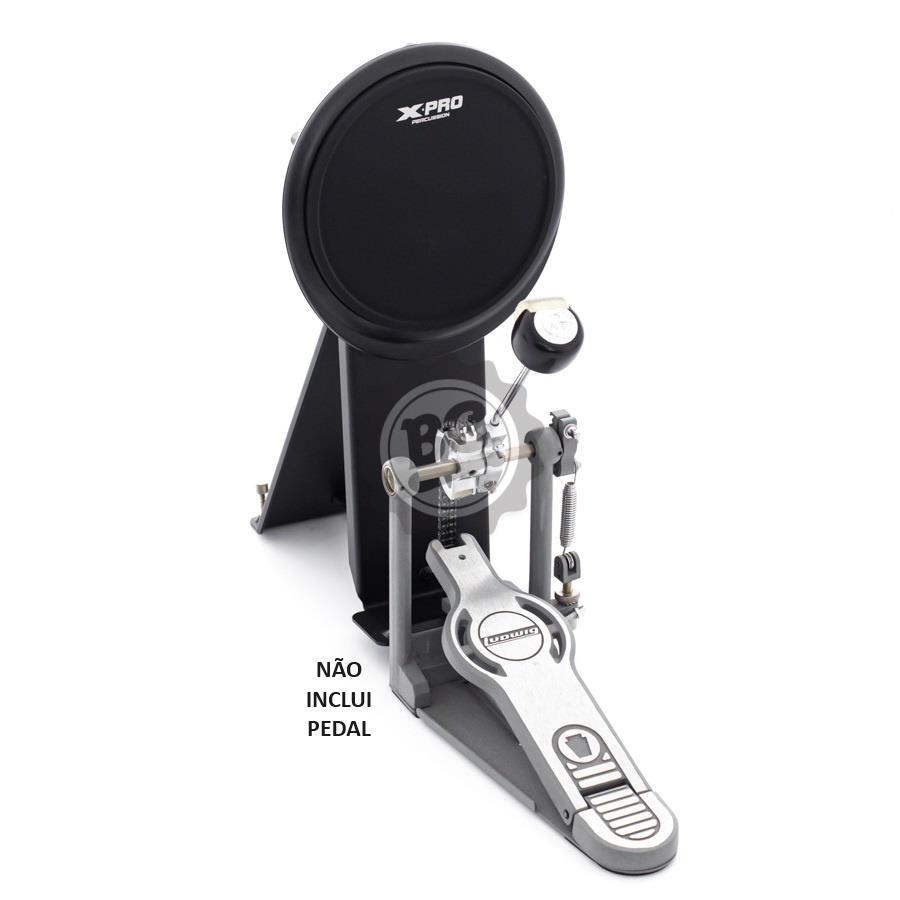 Pad de Bumbo Bateria de Eletrônica X-Pro C. Ibañez 8" compatível com pedal duplo e a maioria das marcas