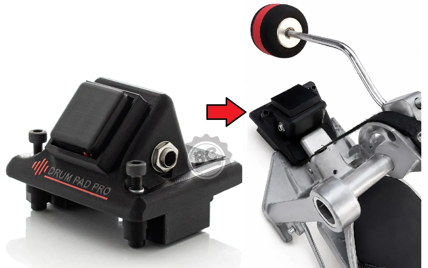 Pad de Bumbo Drum Pad Pro KDP1 Bass Drum Trigger Controller para acionar efeitos em pads e baterias