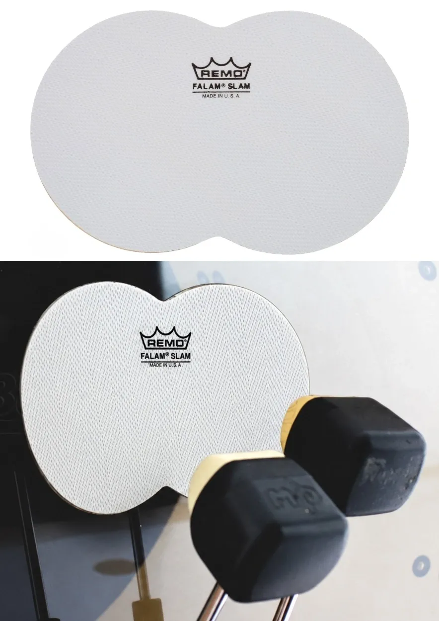 Pad de Bumbo Remo Falam Slam KS-0006 para Pedal Duplo Pad Kick Protetor de Pele de Bumbo (10393)
