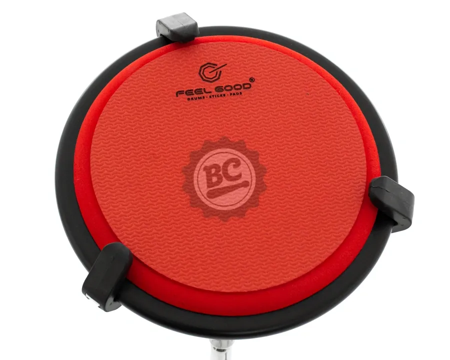 Pad de Estudo Feel Good Tradicional Red 10" borracha nas 2 partes Made in Brazil Gourmet Artesanal