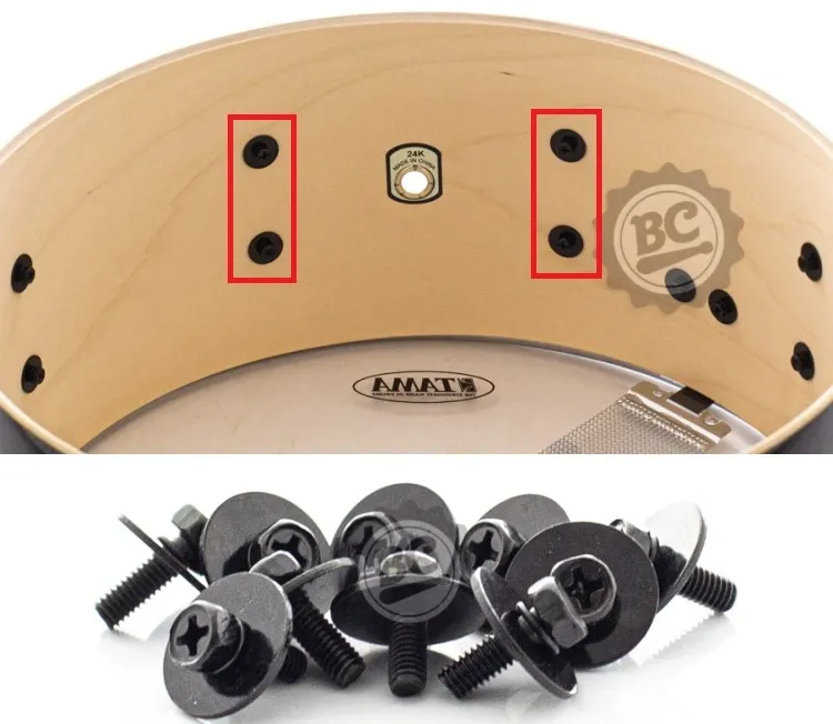 Parafuso Spanking by Zellmer Profire M4x12 Black kit com 10 unidades internos de canoa para a maioria das marcas (1362)