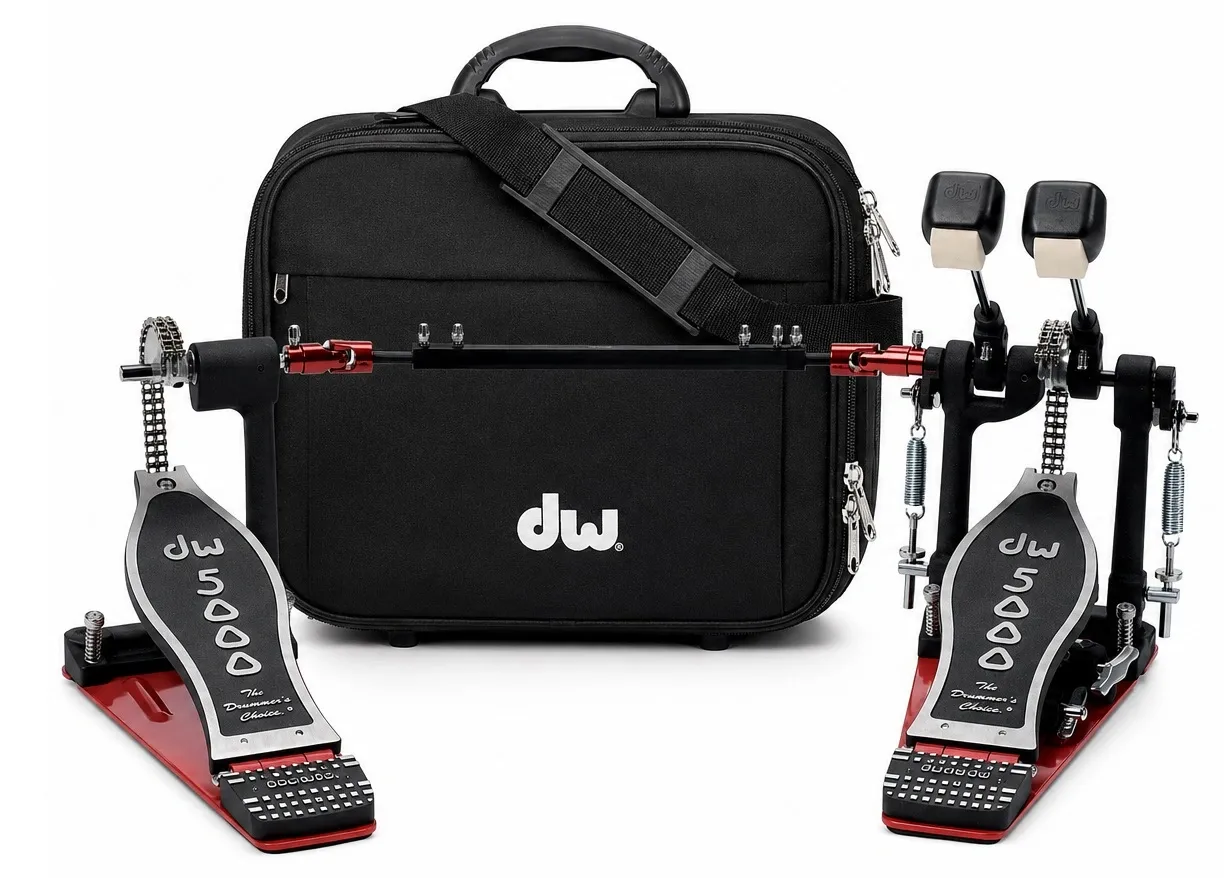 Pedal Duplo DW 5000 Delta 4 Accelerator 5002AD4 com bag modelo mais clássico da marca (Liquidação)