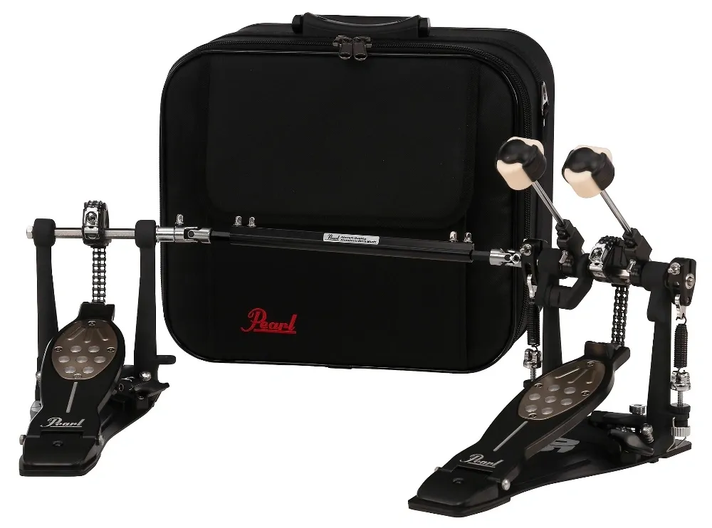 Pedal Duplo Pearl Eliminator Black Limited P-2052C/B 25th Anniversary com semicase e polias extra