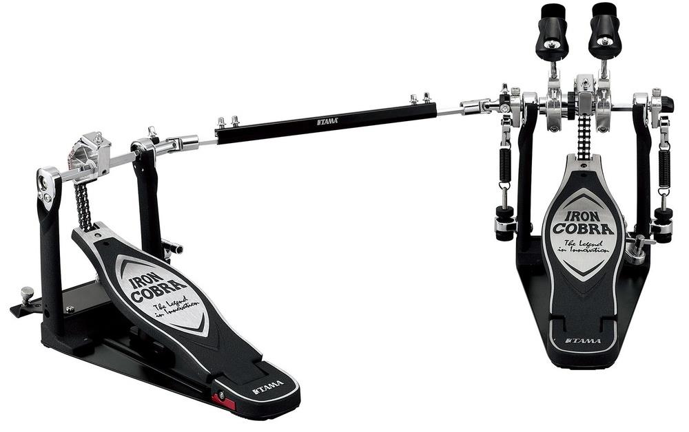 Pedal Duplo Tama Iron Cobra Power Glide HP900PWN com Mola Extra Propulsora Cobra Coil e Case (035237)