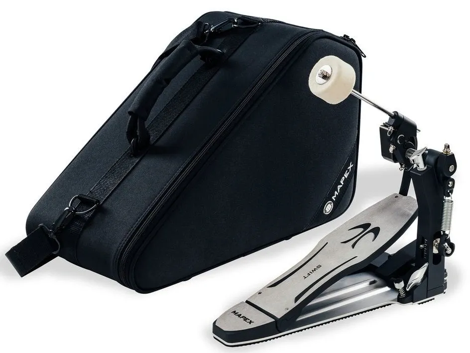 Pedal Simples Mapex Design Lab Swift Belt Drive PDLS1 com Bag padrão top e extra macio
