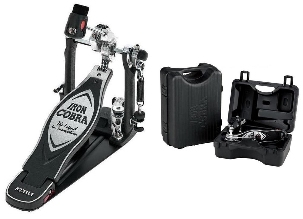 Pedal Simples Tama Iron Cobra Rolling Glide HP900RN com Mola Extra Propulsora Cobra Coil e Case (035236)