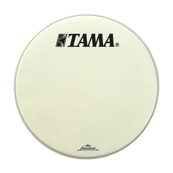 Pele de Bumbo Tama Starclassic 20" CT20BMOT by Remo resposta branca envelhecida com muffle abafador
