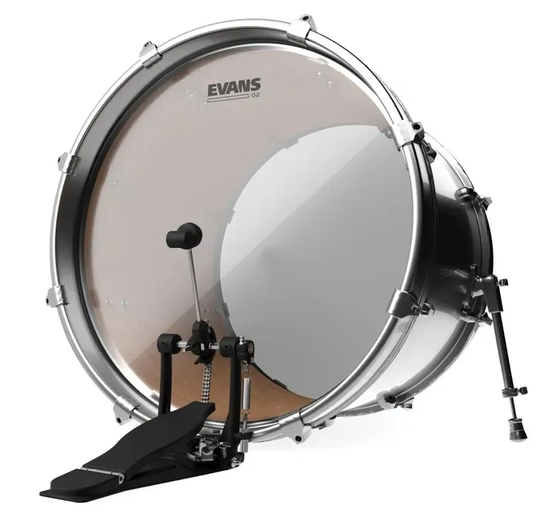 Pele Evans G2 Clear Bass 20" filme duplo transparente de bumbo (013699)