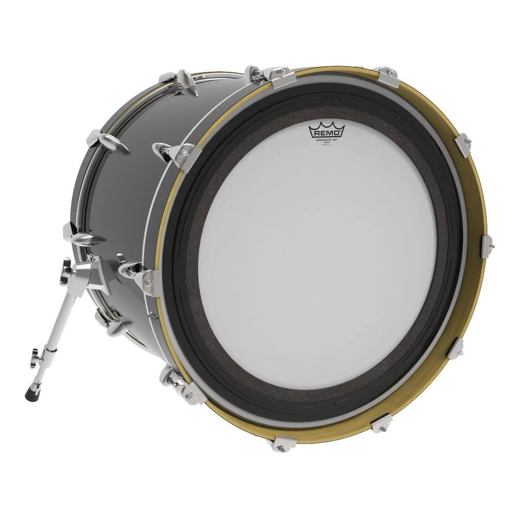 Pele Remo Ambassador SMT Coated 18" Porosa Sub Muffle Technology com abafador ajustável em espuma (16129)