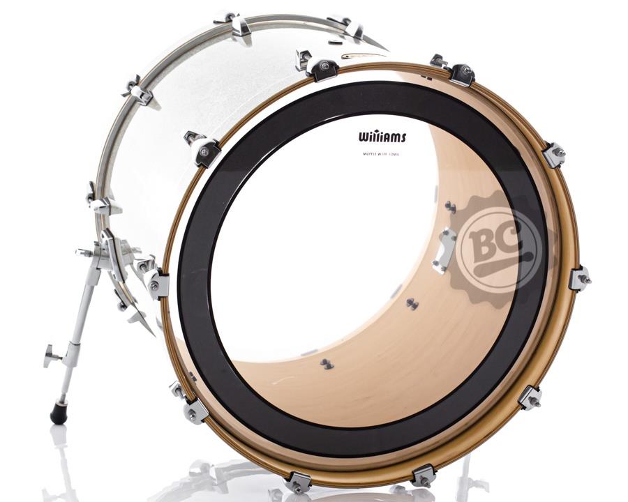 Pele Williams Muffle W1FF Clear 22" com anel abafador de espuma estilo Evans Emad W1FF5-10MIL-22