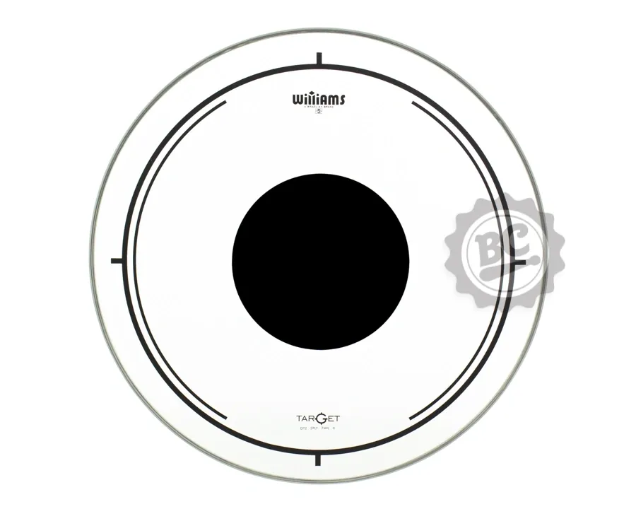Pele Williams Target Dot DT2 Clear 18" Bass filme duplo com Dot pra bumbo DT2-188-18BD