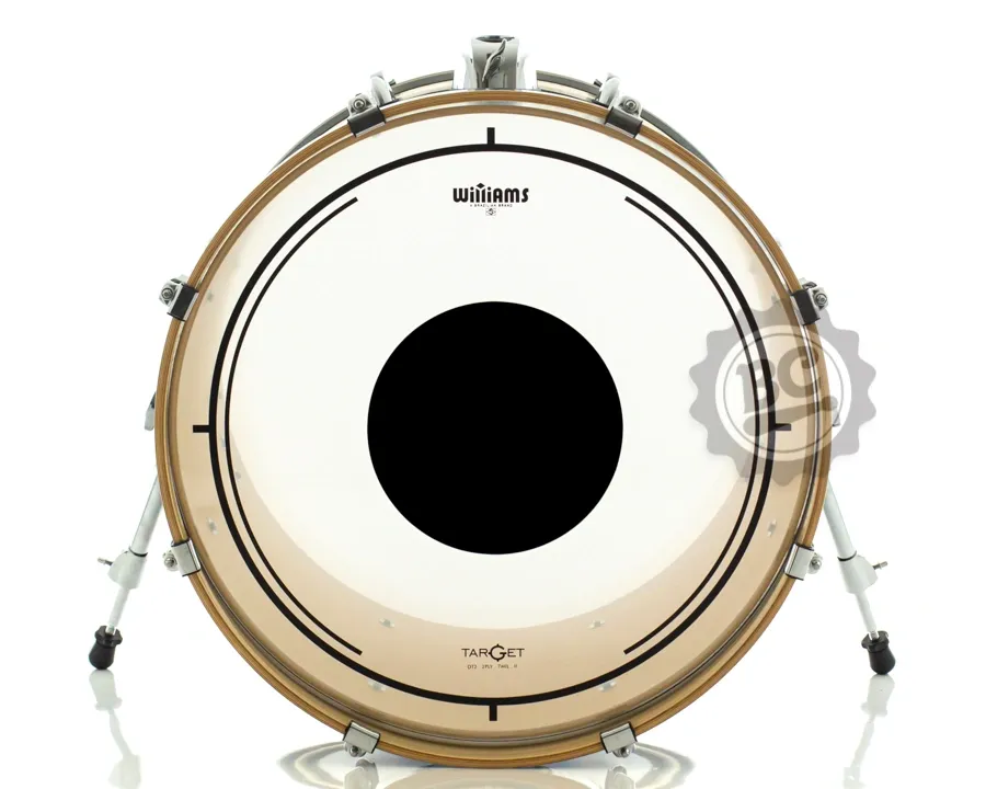 Pele Williams Target Dot DT2 Clear 20" Bass filme duplo com Dot pra bumbo DT2-188-20