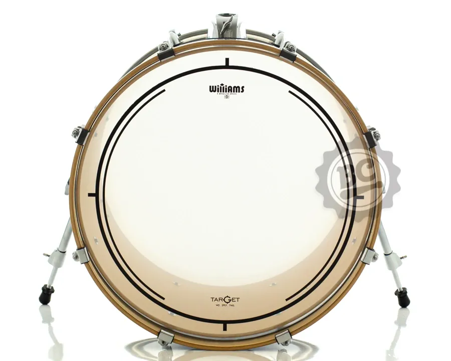 Pele Williams Target W2 Clear 20" Bass filme duplo transparente de bumbo W2-188-20
