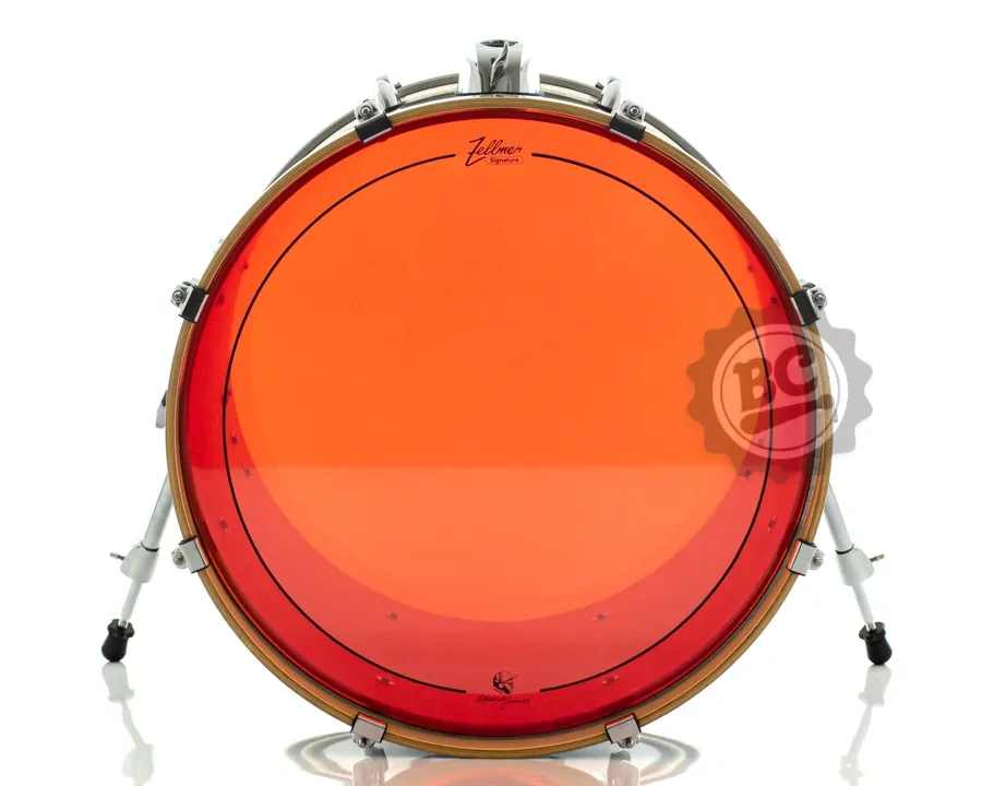 Pele Zellmer Signature Alexandre Fininho Red Clear Bass 18" filme duplo vermelha de bumbo (1748)