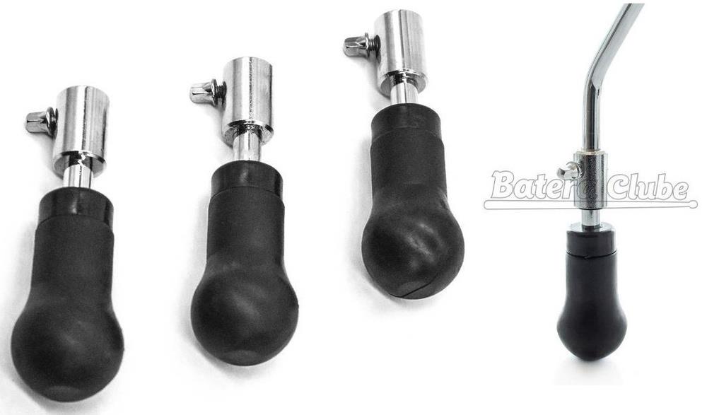 Pés de Borracha para Surdo Torelli Kit com 3 Unidades haste 12.7mm com Amortecedor p/ DW, Gretsch, Ludwig