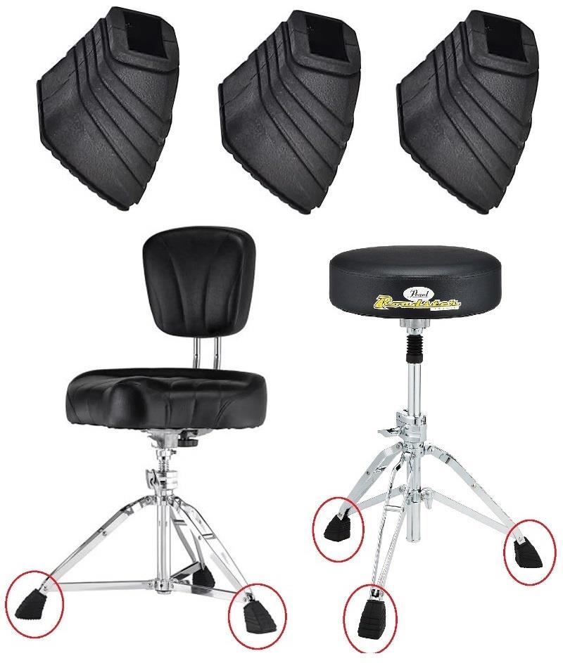 Pés de Borracha Pearl R-26N/3 para Bancos de bateria kit c/ 3 para bancos D-2500 e D-1000