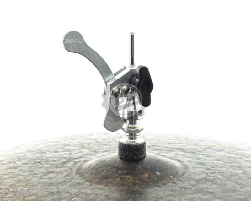 Presilha de Chimbal X-Pro by C. Ibañez Color Chrome com Alavanca para tocar chimbal solto com pedal duplo