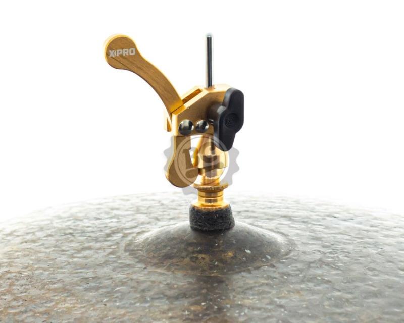Presilha de Chimbal X-Pro by C. Ibañez Color Gold com Alavanca para tocar chimbal solto com pedal duplo