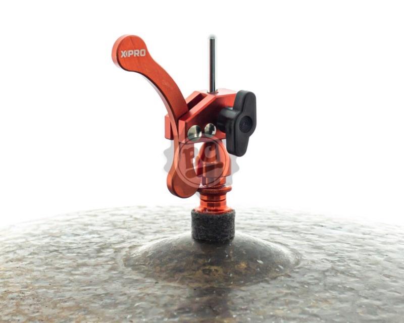 Presilha de Chimbal X-Pro by C. Ibañez Color Red com Alavanca para tocar chimbal solto com pedal duplo