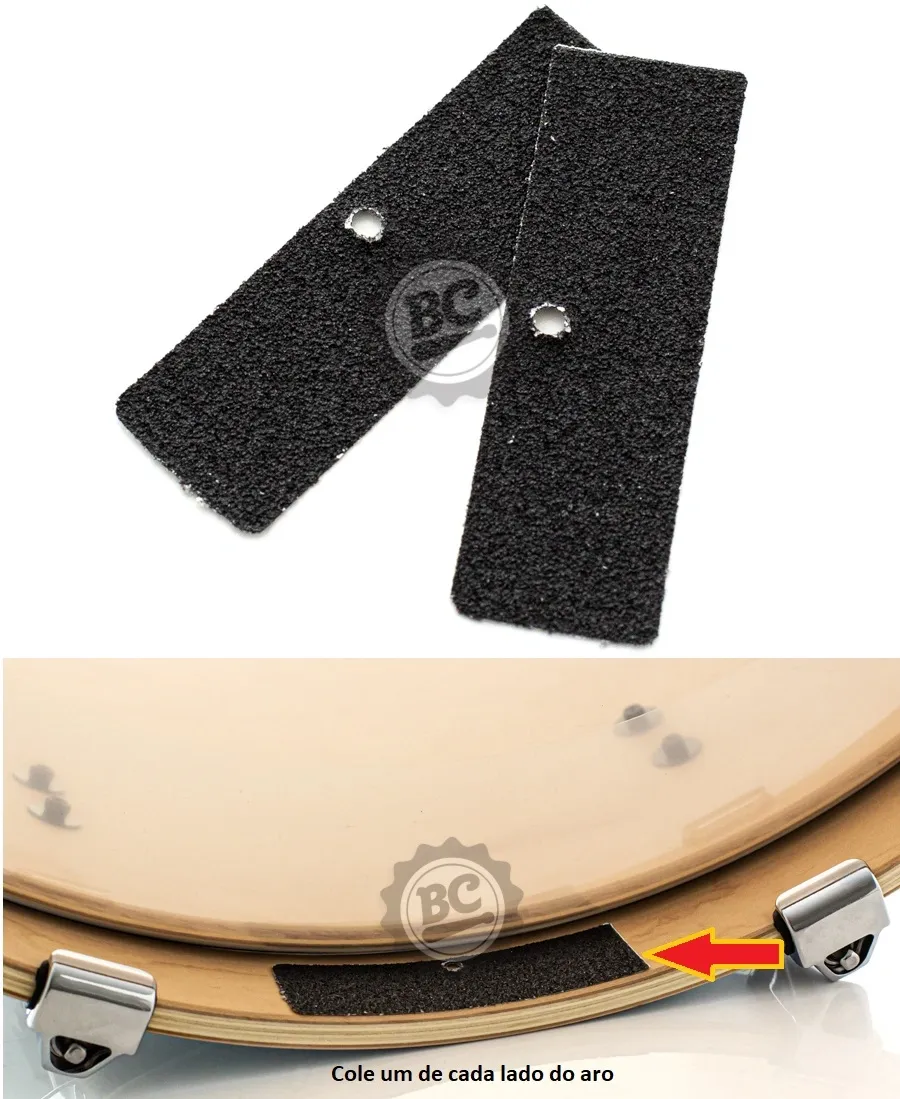 Protetor de Aro de Bumbo Tribal Percussion kit com 2 protetores by 3M para todas as marcas