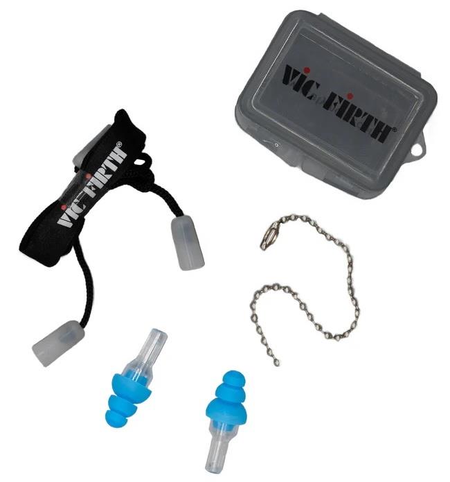 Protetor de Ouvido Vic Firth Blue High-Fidelity Earplugs Regular DB12 (16514) com case