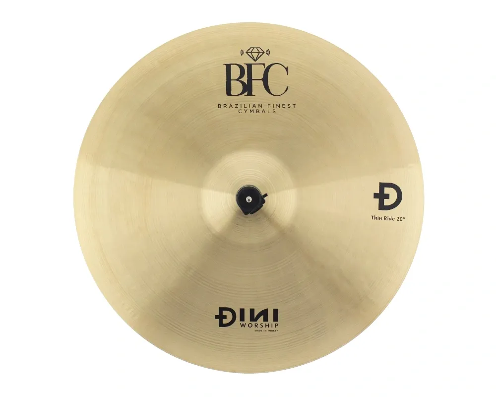 Ride BFC Cymbals Dini Worship Thin Ride 20" DWTR20 em Bronze B20 (Made in Turkey)