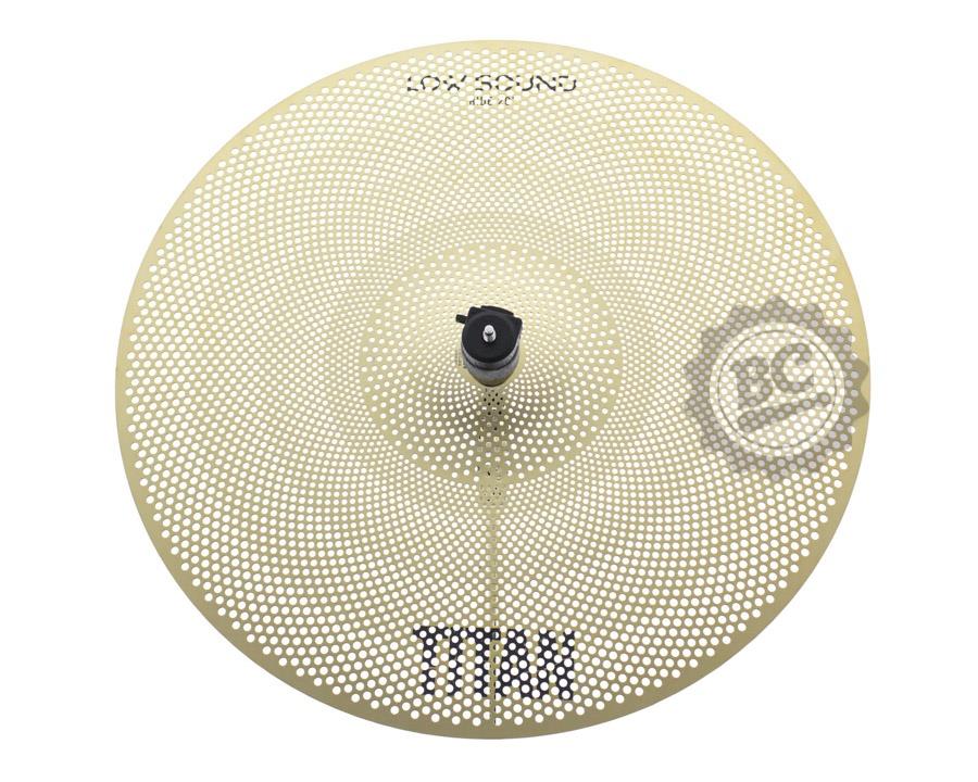 Ride Titan Low Sound 20" volume até 80% menor para estudo e controle Mute Cymbal TNL20RD