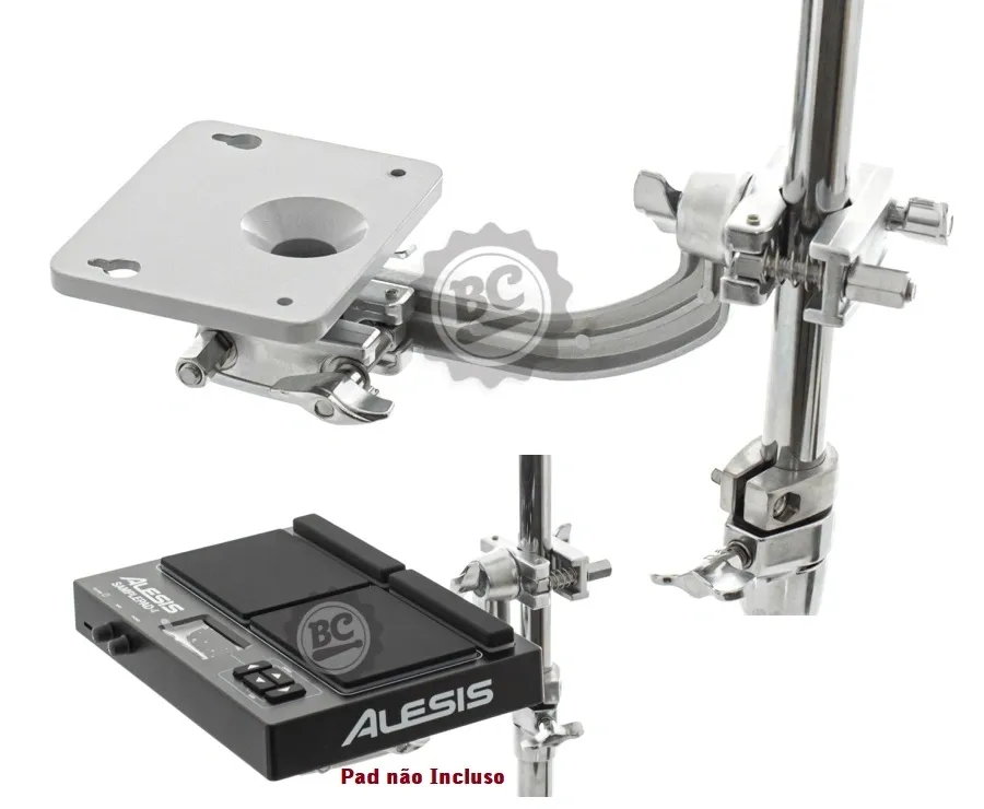 Suporte de Pad Eletrônico CS Drums CSDC com clamp para Pads Eletrônicos Roland SPD, Alesis e Outros
