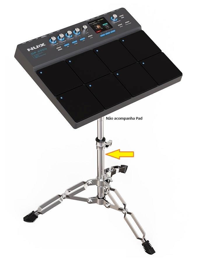 Suporte de Pad Eletrônico NUX DPS1NUX pedestal para Pad NUX DP2000 e os que têm suporte inferior com tubo
