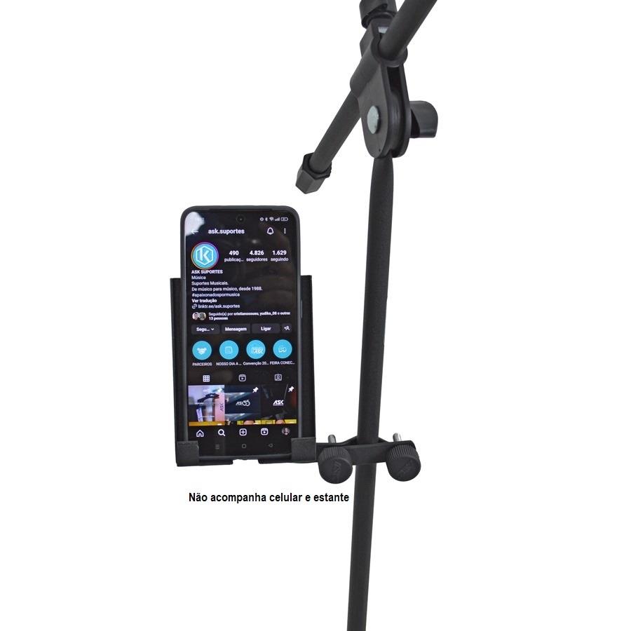 Suporte para Celular ASK C13 para fixar smartphones em pedestais (PRA00142)
