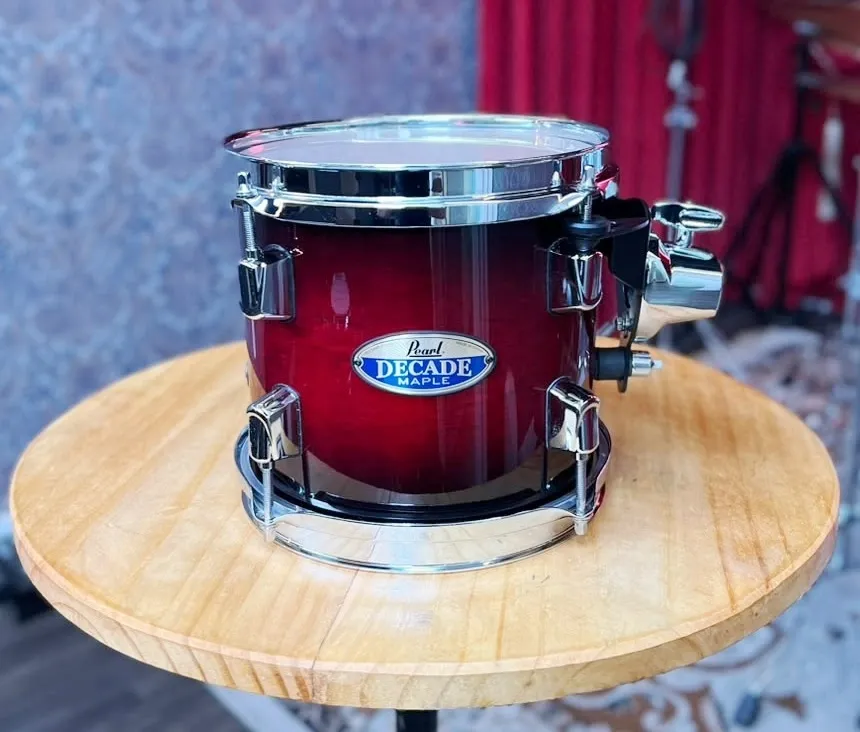 Tom Avulso 08" Pearl Decade Maple Gloss Deep Red Burst 8x7" (Seminovo) sem clamp e holder