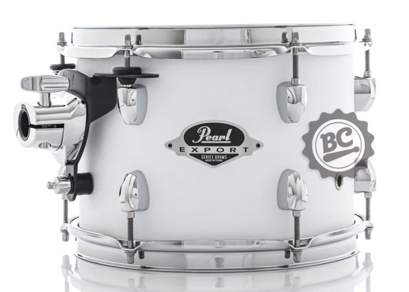 Tom Avulso 08" Pearl Export EXX Mahogany Satin White 8x7" sem clamp e holder