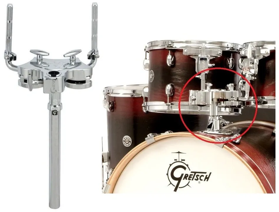 Tom Holder Gretsch GS1-THDL Duplo Padrão Top 12,7mm com Haste padrão DW e Gretsch pra dentro do bumbo