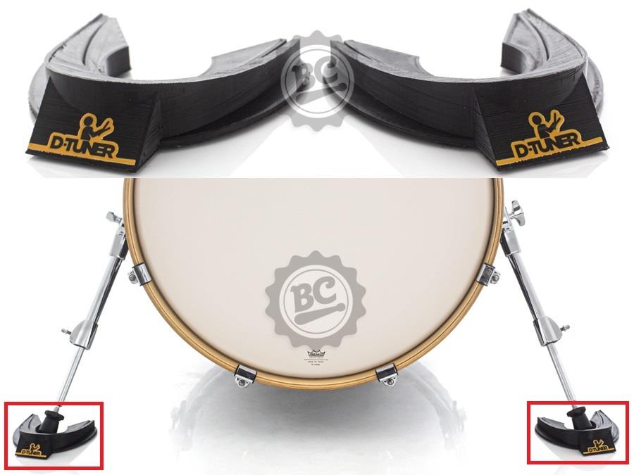 Travas de Pé de Bumbo e Âncora D-Tuner Bass Drum Break Kit com 2 unidades com velcro para carpetes DT19