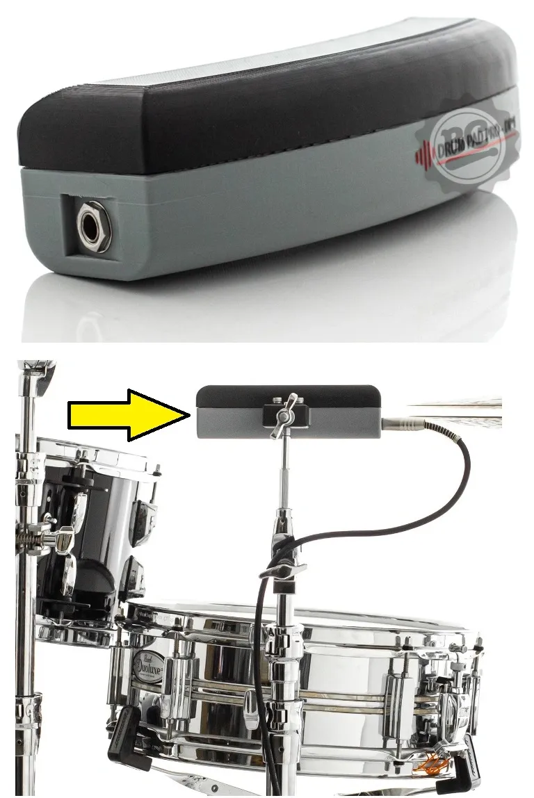 Trigger Pad em Barra Drum Pad Pro DP1 para acionar e disparar sons e efeitos de módulos e pads de efeito