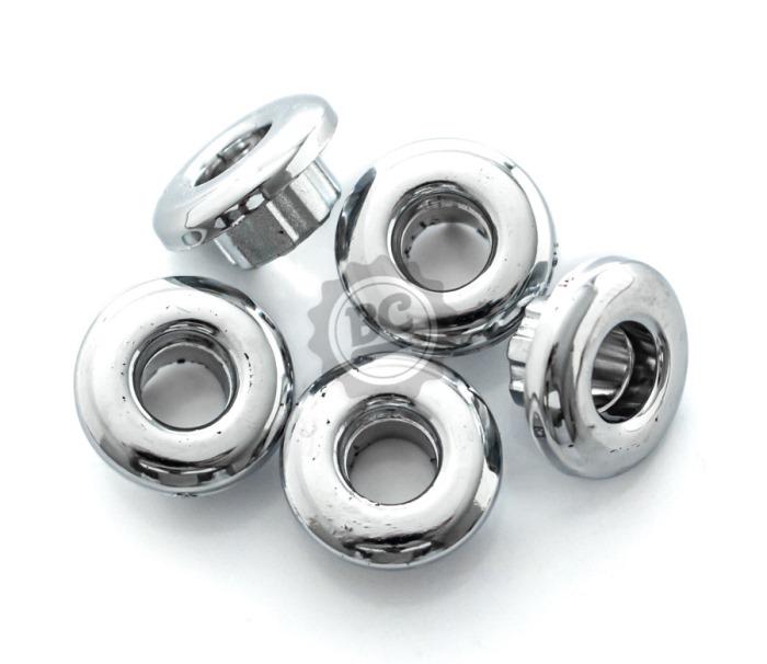 Respiro de Tambor Torelli TRC05 Kit com 5 Unidades com 8mm de diâmetro e acabamento cromado