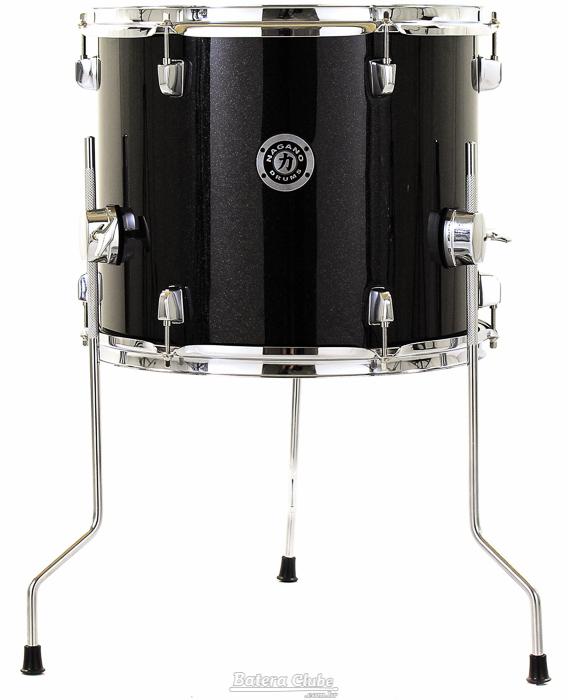 Surdo Avulso 14" Nagano Garage Ebony Sparkle 14x14" com 3 Pés