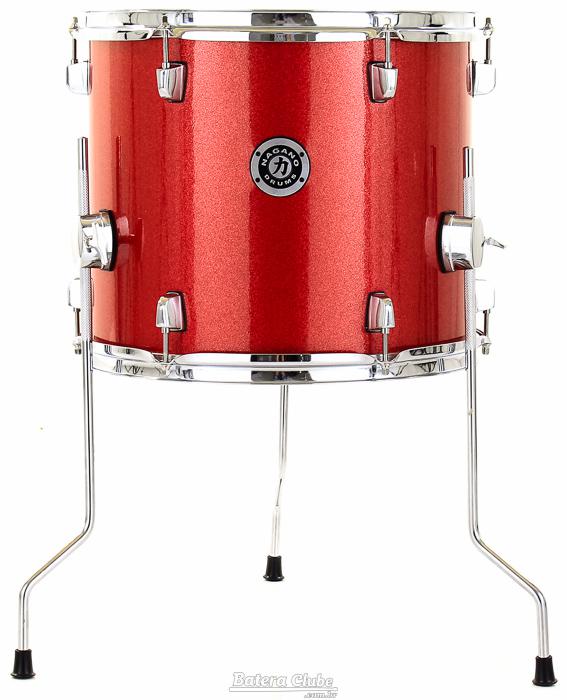 Surdo Avulso 14" Nagano Garage Wine Sparkle 14x14" com 3 Pés