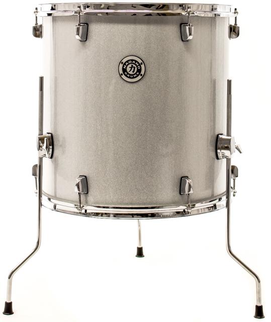 Surdo Avulso 16" Nagano Garage Silver Sparkle 16x16" com 3 Pés