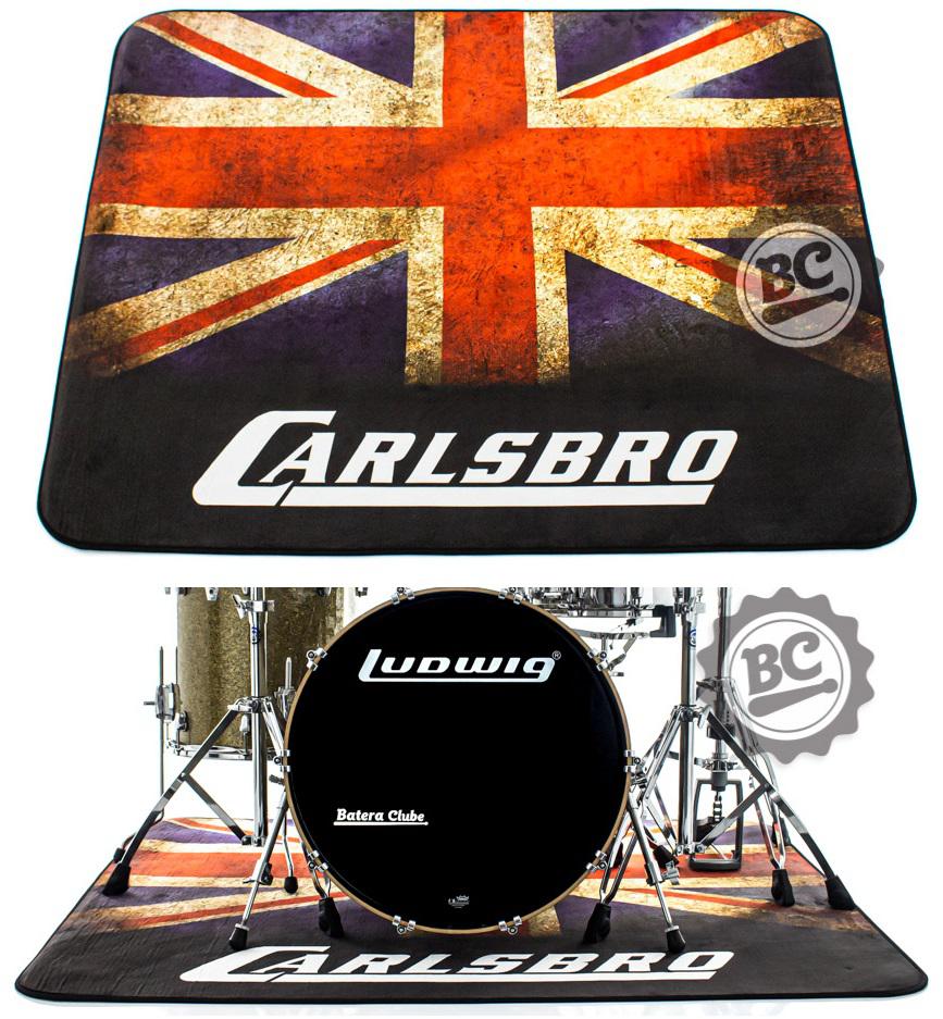Tapete de Bateria Carlsbro Great Britain com 1,50m X 1,30m para Bateria Acústica ou Eletrônica