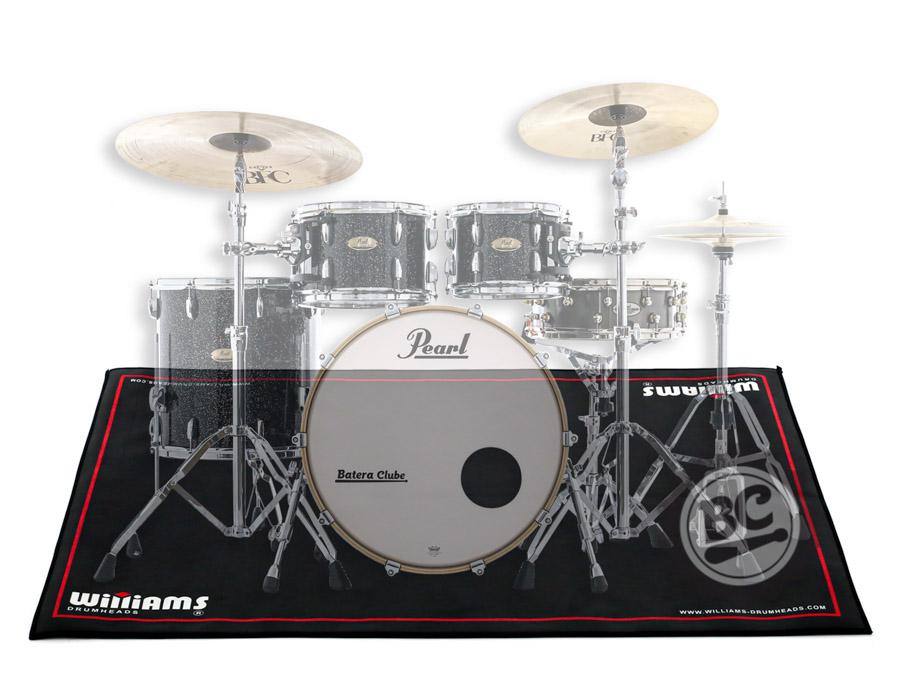 Tapete de Bateria Williams Black medidas 1,60m X 1,20m exclusivo pra bateria acústica ou eletrônica